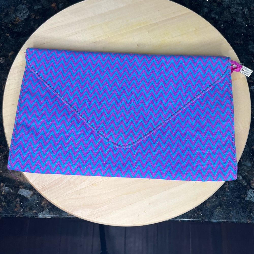 Zig Zag Pattern Purple Clutch